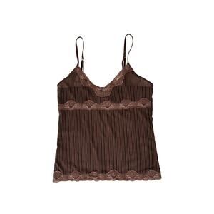 Rampage brown lace cami tank top - size small